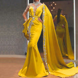 Long Homecoming Dresses Evening Dress Yellow Gold Sequins Dress Long Dress for Women