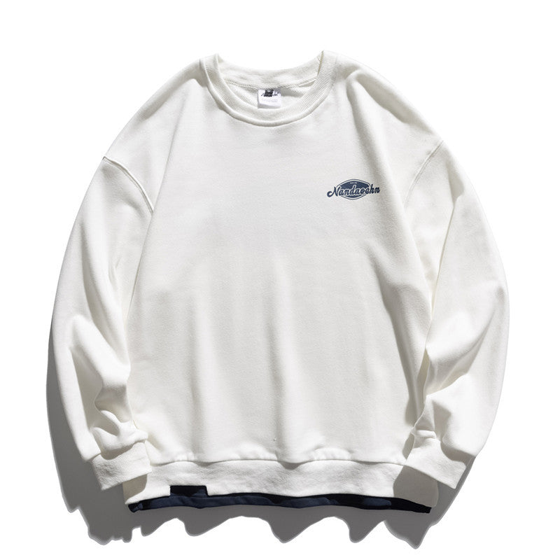 Man Fall Outfis Autumn Letter Graffiti Sweater Loose Couple's Tops