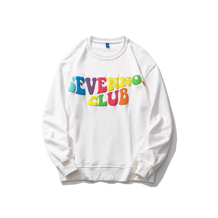 Crew Neck Sweatshirts for Men Men's Autumn Printed Crew Neck Sweatshirt Long Sleeve Top