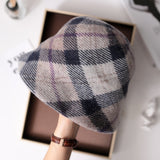 Vintage Check Bucket Hat Bucket Hat Woolen Cap Warm