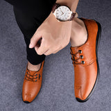 Men's Dress Shoes Classic Leather Oxfords Casual Cushioned Loafer Men's Casual Leather Shoes