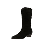 Western Shoes Western Cowboy Boot British Style Retro Women