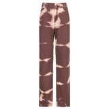 Julia Fox Low Rise Jeans Old Straight Fashion Color Contrast Slimming Casual Pants