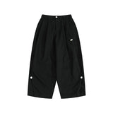 Man Fall Outfis Vintage Solid Color Loose Straight Cargo Pants Men's Street Cool Button Casual Pants