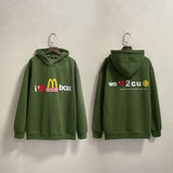 Kanye West Sunday Service Hoodie Autumn And Winter I Love M Box Velvet Padded Hooded Sweatshirt