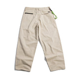 Man Fall Straight-Leg Trousers Loose Casual with Big Pockets Elastic Overalls