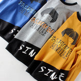 Children Long Sleeve Shirts Spring and Autumn Boys' Long-Sleeved T-shirt Top Children's