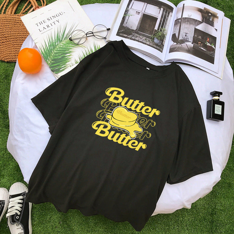 BTS Proof T Shirt plus Size Loose T-shirt Printed round Neck