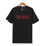 Vlone Men And Women Couple Personality Plus Size Retro Sports Short Sleeve Tshirt