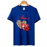 Valentine's Day T Shirt Short-Sleeved Men's and Women's Letter Printed T-shirt Top