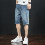 Men Jorts Men's Denim Blue Fifth Pants Vintage Shorts