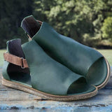 Women Open Toe Sandals Flats Summer Open Toed Low Heel Plus Size Women's Sandals