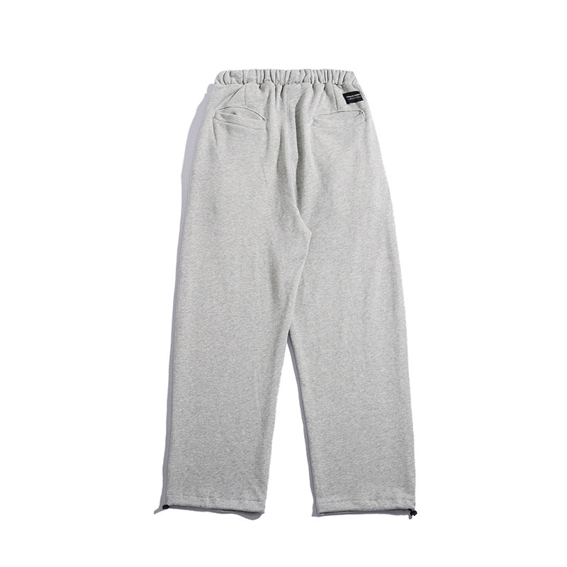 Man Fall Loose Casual Trousers Simple Labeling Multi-Pocket Elastic Ankle Banded Pants