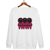 Squid Game Costume round Six Cartoon Print round-Neck Pullover