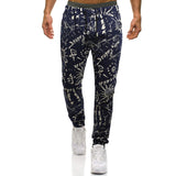 Men's Pants Men's Sports Pants Slim-Fit Printed Trousers