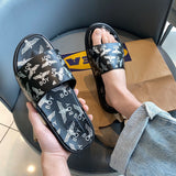 Men's Flip Flops Men Slides Comfort Slides Sandal plus Size Men's Indoor and Outdoor Beach Slippers