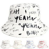Bucket Hat Fishing Cap Cotton Print Fisherman Hat Fashion Colorful Letter Printing Sun Hat