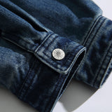 Men Denim Jackets Workwear Denim Jacket Japanese-Style Retro Loose Cardigan