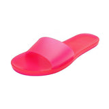 Women Open Toe Sandals Flats Summer Candy Color Flat One-Line Casual Slippers