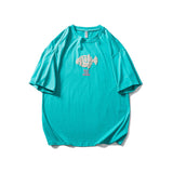 Men T Shitrs Surfing Teenager Printed Round Neck