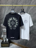 CHH Chrome Hearts T Shirts Cruciate Flower Sanskrit Short Sleeve T-shirt