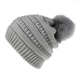 Winter Hats Autumn and Winter Woolen Hats with Woolen Balls Women's Autumn and Winter
