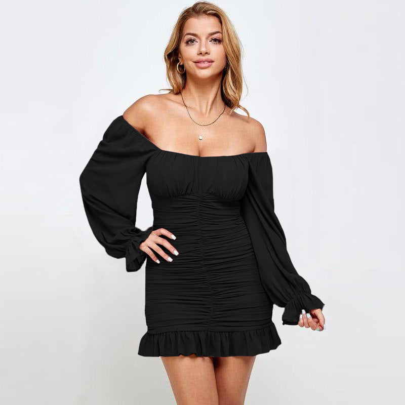 Coachella Music Festival Outfits Autumn Solid Color Fashion Ruffled Pleated Sexy Jumpsuit