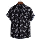 Camp Collar Shirt Printed Short Sleeve Shirt Loose
