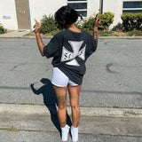 Askyurself T Shirt Casual Loose Men's and Women's Short-Sleeved T-shirt Black