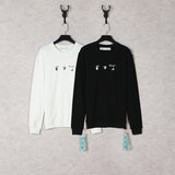 Off White Sweatshirts Autumn Printed Sweater Ow Round Neck Loose Casual Men And Women