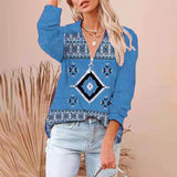Romanian Gypsy Outfits Printed Ribbed Long Sleeve