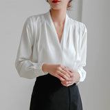Gloria Vanderbilt Long Sleeve Satin Shirt