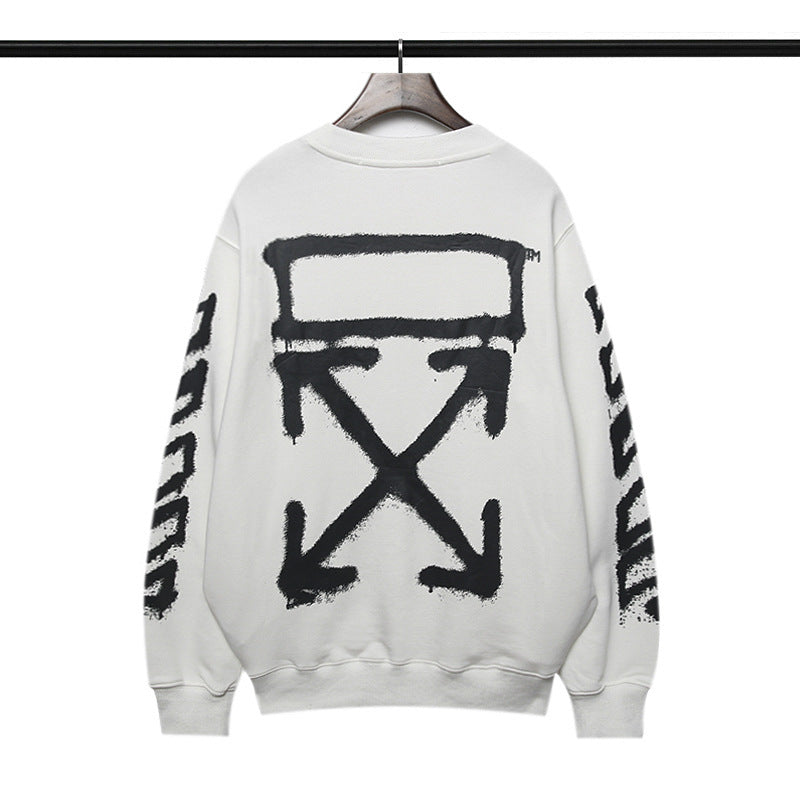 Off White Sweatshirts Autumn And Winter Round Neck Pullover Bottoming Shirt Loose Sweater