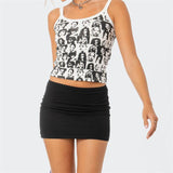Vintage Y2g Shirts Vintage Y2g Printed Navel Sleeveless Vest Summer