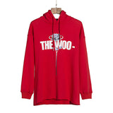 Pop Smoke Hoodies Rose Print Big V Hee Three-Color Hooded Sweater
