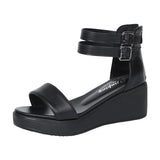 Platform Heels for Women Summer Black High-Heeled Sandals