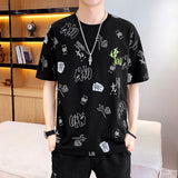 Men T-Shirts round Neck Printed Loose