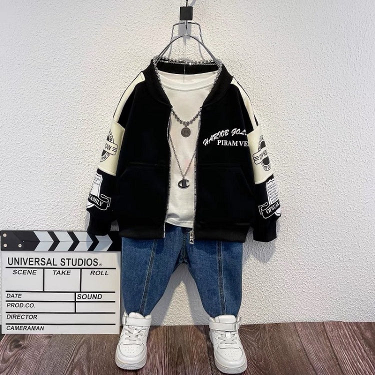 Toddler Boys Jackets Boys' Spring Coat Sports Baseball Uniform