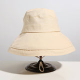 Women Bucket Hat Single-Sided Fisherman Sunshade Solid Color
