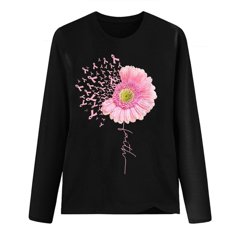 Yes I M Cold Sweatshirts Autumn Sunflower Printed Loose Sweatshirt