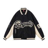 Man Fall Outfits Retro Alphabet Embroidered Baseball Uniform Cotton-Padded Jacket for Men and Women