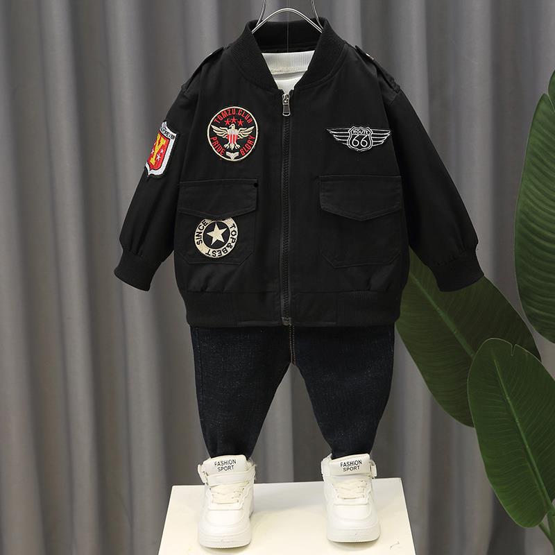 Toddler Boys Jackets Jacket Spring Autumn Baseball Uniform