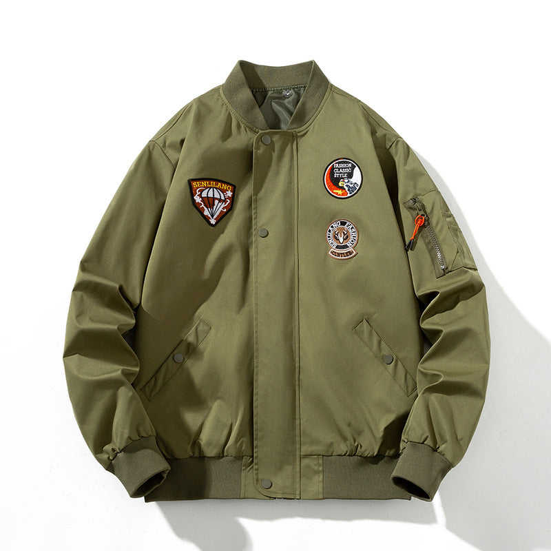 Varsity Jacket Loose Flight Suit