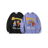 Man Fall Outfits round Neck Sweater Men's and Women's Loose Oversize T-shirt