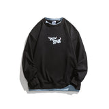 Crew Neck Sweatshirts for Men Men's Autumn Clothing Alphabet Cartoon Floral Print Long Sleeve Pullover