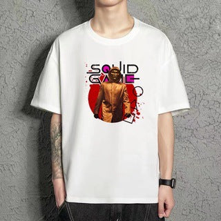 Squid Game Costume round Six Graphic Printed Short-Sleeved T-shirt