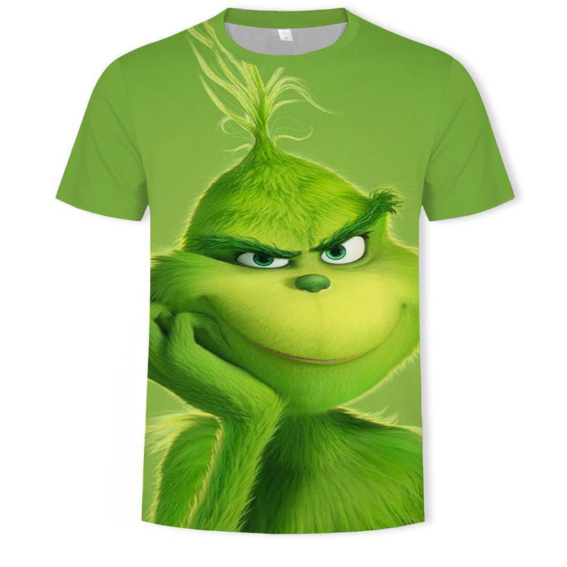 Men and Women Grinch Shirt Summer Funny 3D Pattern T-shirt