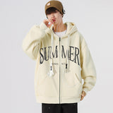 Men Hoodie Cardigan Sweater Spring and Autumn Hooded Casual All-Matching