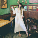 Coachella Music Festival Outfits Embroidered Loose Cotton Linen Vintage Dress