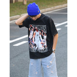 Basket Ball Star T Shirt Simmons Washed Distressed Printed Short Sleeve Cotton